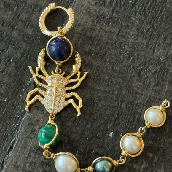 Songle drop earring with gemstones and crystals - Picture 1 of 10